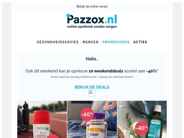 🔥 Weekenddeals: -40% op 10 topproducten!
