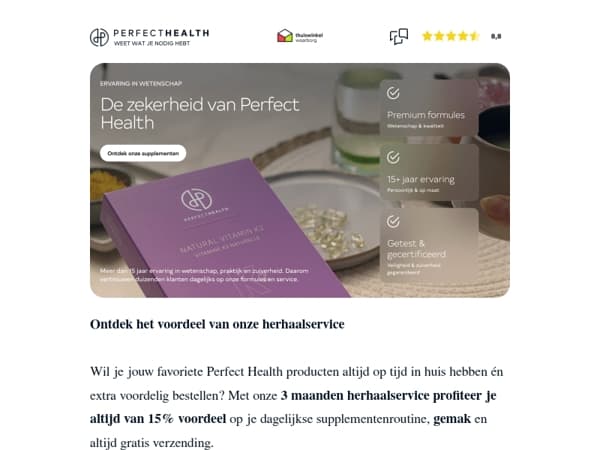 Ontdek jouw 15% voordeel. Nooit meer zonder je favorieten
