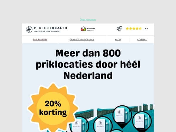 Goed nieuws van onze partner Perfect Lab