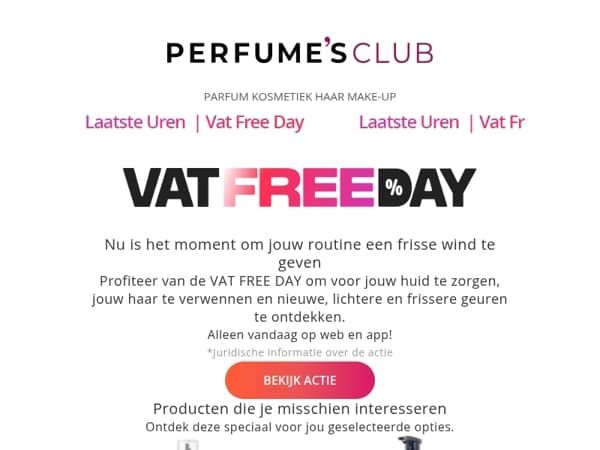 🚨 Laatste uren van VAT FREE DAY ⚡