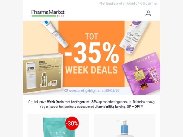 Week Deals: tot -35% op moederdagcadeaus 🎁