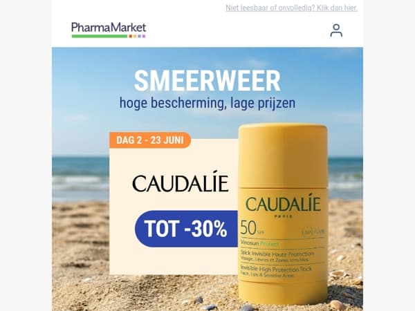 Alleen vandaag: Caudalie-zonnebescherming tot -30% ☀️