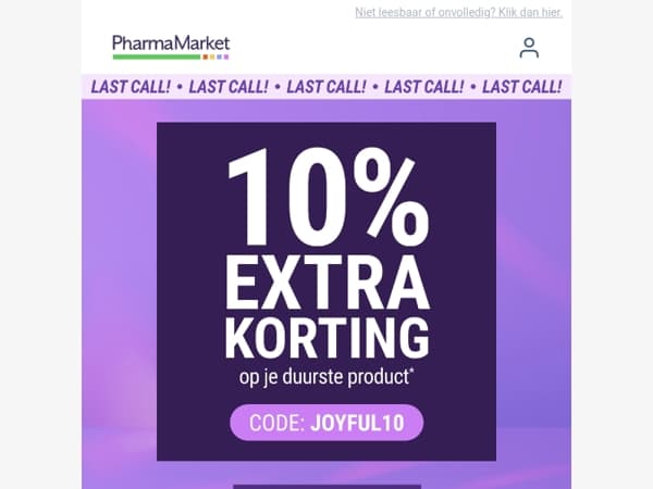 Last call: bestel vandaag nog voor kerst 🎄