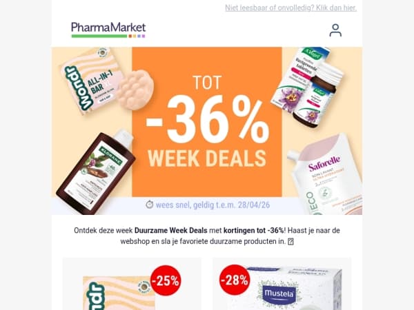 Duurzame Week Deals: tot -36% 💚