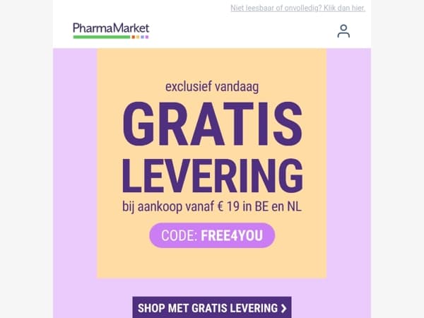 Free Shipping Day 📦 gratis levering vandaag