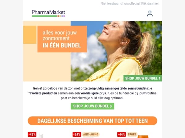 Je favoriete zonneproducten in bundel = extra voordeel! ☀️