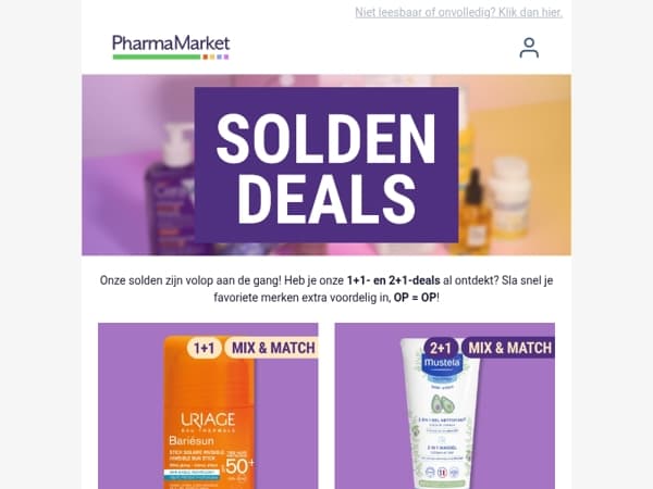 Onze 1+1 en 2+1-deals al gespot, Mailaanbiedingen?
