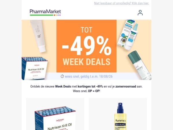 Week Deals: tot -49% 🎉
