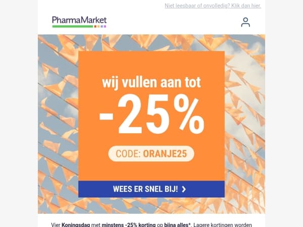Koningsdag: minstens -25% op bijna alles 🧡