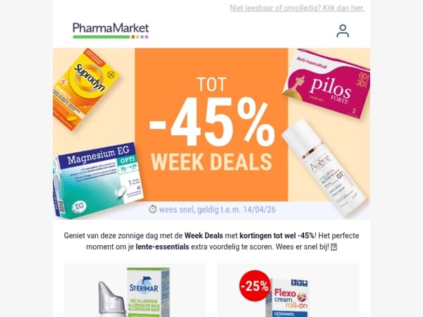 Week Deals: tot -45% 🌷