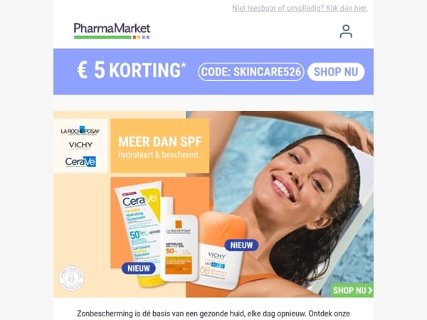 € 5 EXTRA korting voor jouw zonnebescherming ☀️