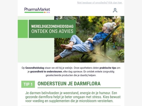 Gezondheidsdag vandaag: ontdek ons advies