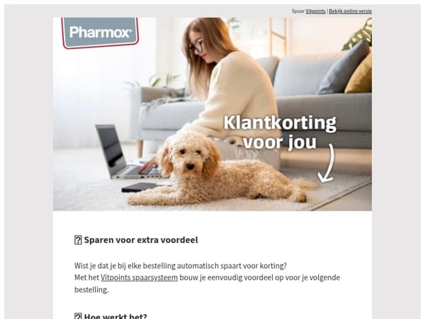 Spaar automatisch voor korting met Vitpoints 💛