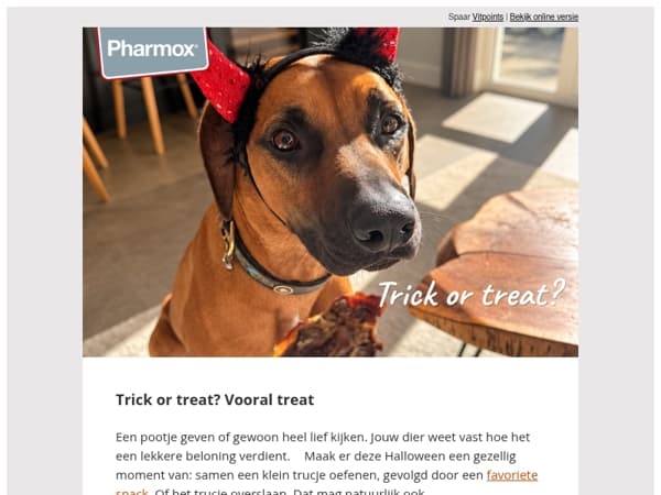 Trick or treat? 🎃 15% korting op snacks