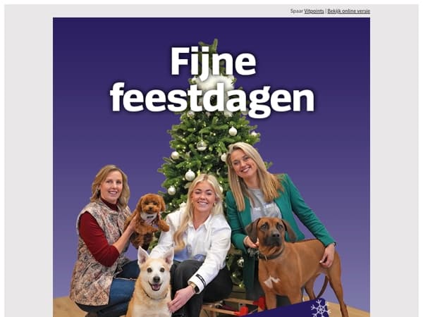 Fijne feestdagen voor jou en jouw dier 🎄🧡