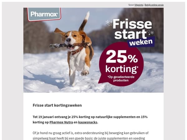 📢 25% korting 'frisse start kortingsweken'