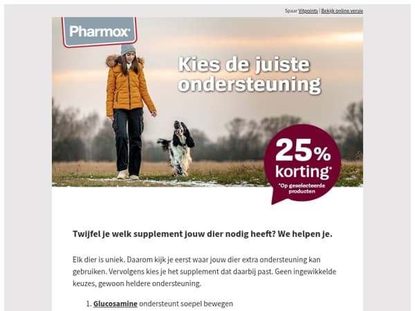 📢 Actie: Welk supplement past bij jouw dier?