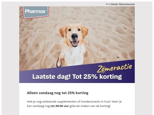 Alleen vandaag nog tot 25% korting!