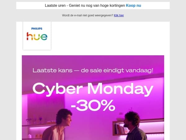 ‼️30% korting eindigt VANDAAG — Shop Cyber Monday!