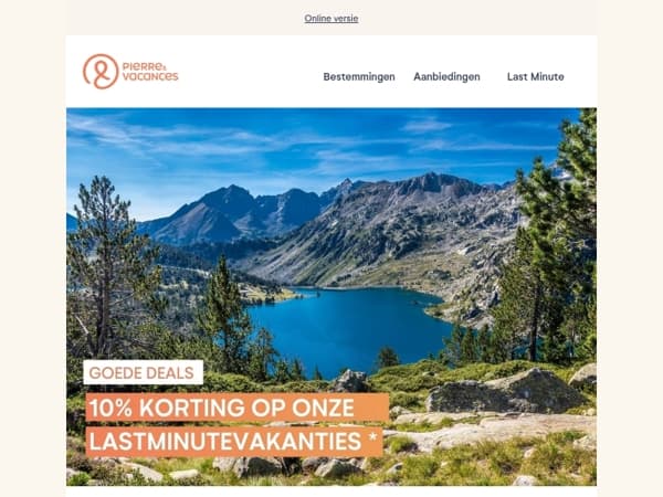 10% korting op uw zomervakantie