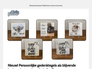 Nieuw! Persoonlijke gedenktegels als blijvende herinnering aan jouw huisdier 🐾