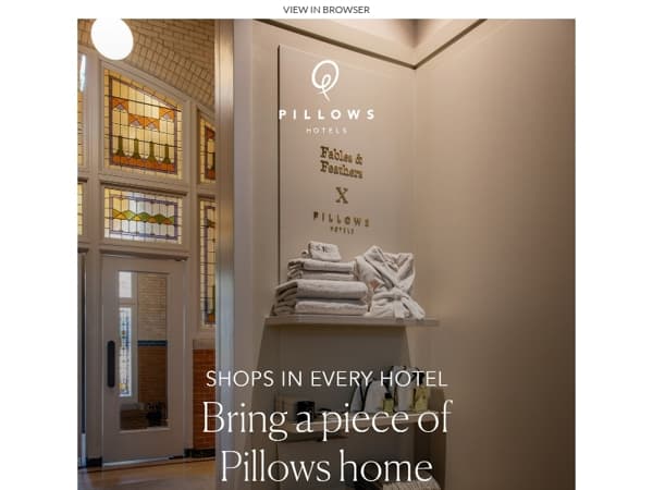 New in all Pillows Hotels: Fables & Feathers Shop