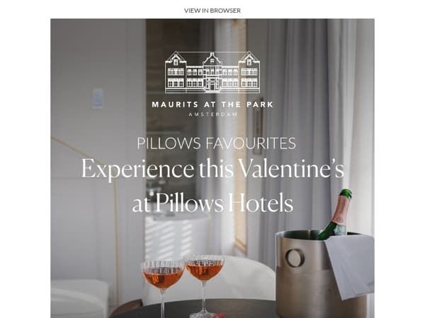 Celebrate romance at Pillows Hotels Amsterdam