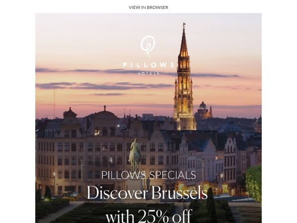 Brussels is calling | Enjoy 25% off