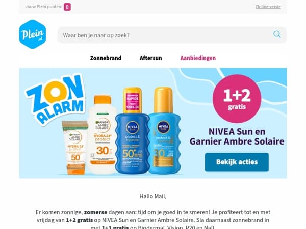 Nu 1+2 op NIVEA Sun en Garnier Ambre Solaire 🌞