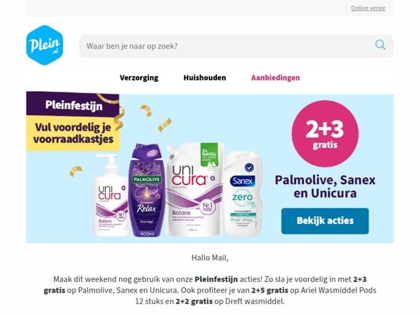 Laatste weekend Pleinfestijn! Profiteer nu 💙🎉