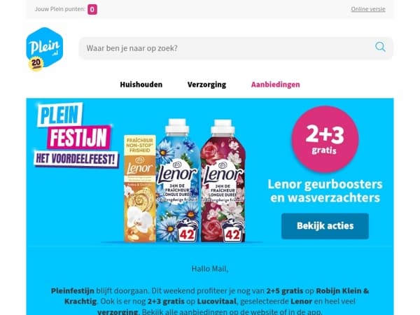 🔥2+3 gratis op Lenor, Lucovitaal en veel meer