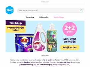 Nu 2+2 Robijn, Sun, Ariel en Lenor en meer