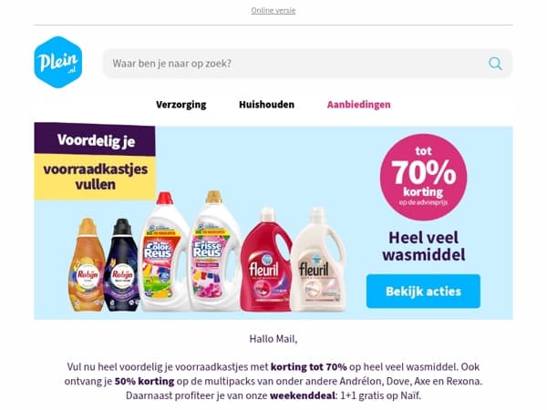 Tot 72% op heel veel A-merken 🔥