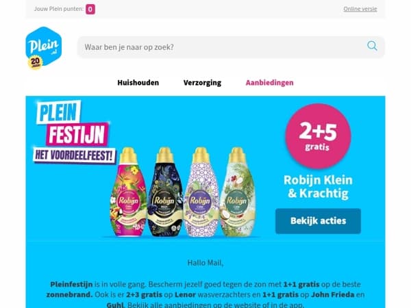 Pleinfestijn is in volle gang: pak je voordeel