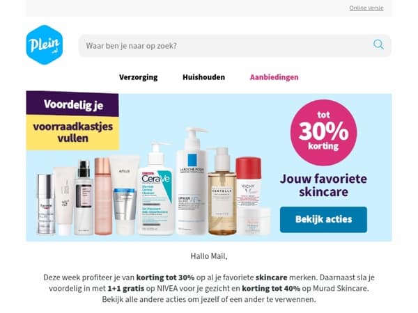 Verwen jouw huid met onze skincare merken