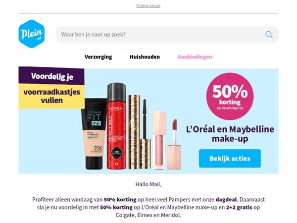 Profiteer van onze actie op L'Oréal en Maybelline