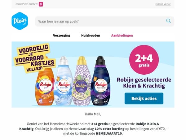 Alleen vandaag 10% extra korting op je bestelling
