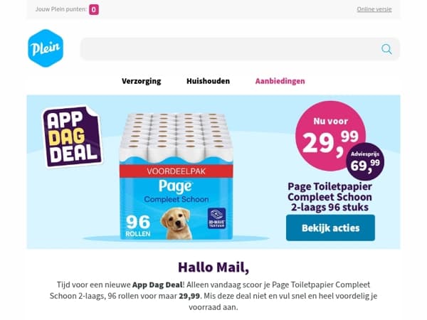 🔥 Alleen vandaag: Page Compleet Schoon 96 rollen voor maar 29,99