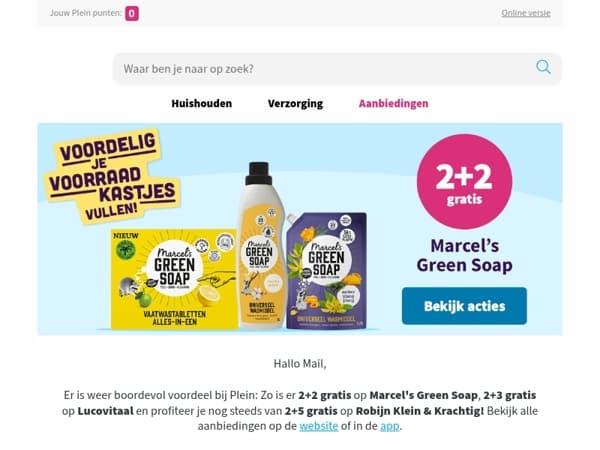 Deze week 2+2 gratis op Marcel's Green Soap🌿