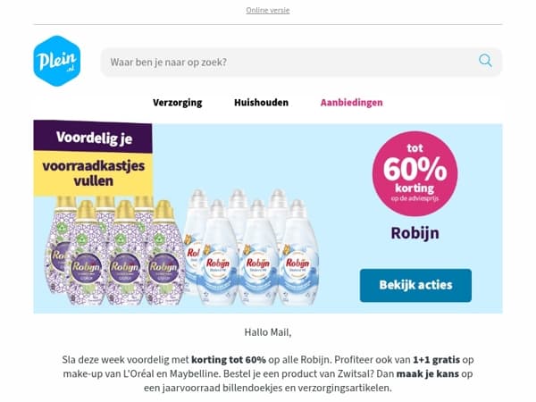 Deze week tot 60% op alle Robijn