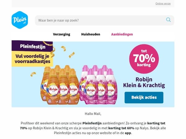 Profiteer van Pleinfestijn! Mis het niet 💙 🔥