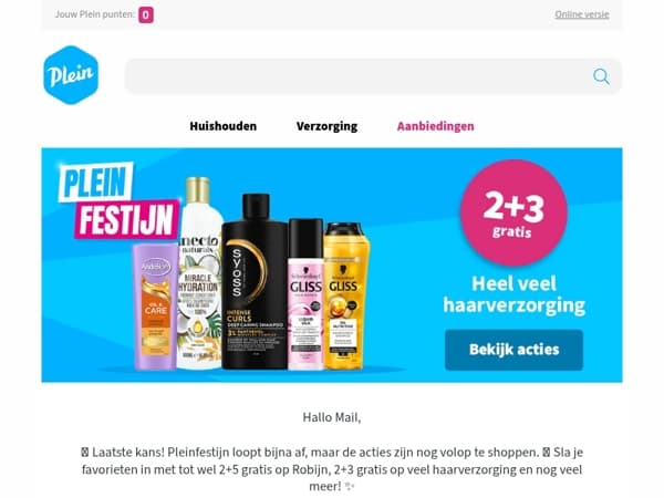 Laatste week Pleinfestijn! ⏰🔥 Heb je al geprofiteerd?