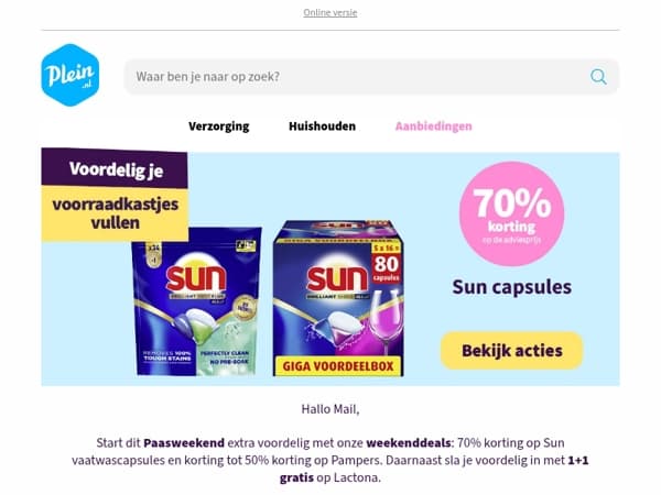 Jouw Paasweekend extra voordelig met onze weekenddeals🐣