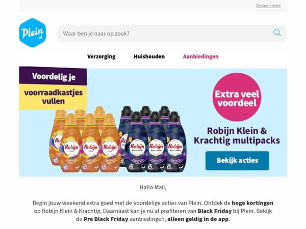 Profiteer van onze Pre Black Friday acties 🔥