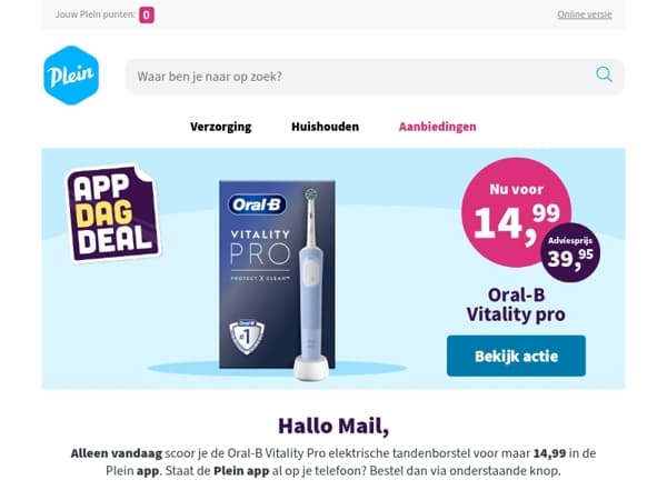 🔥 Scoor de Oral-B Vitality Pro tandenborstel voor maar €14,99