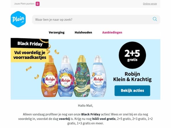Alleen vandaag nog Black Friday acties 🔥