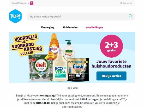 Vier Koningsdag met 10% korting 🔥