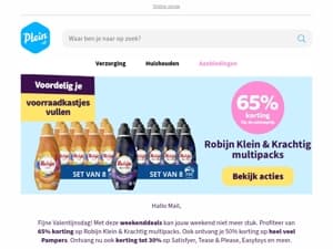 Nu 65% op Robijn Klein & Krachtig multipacks