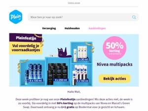 Profiteer deze week nog van onze Pleinfestijn acties 💙💥