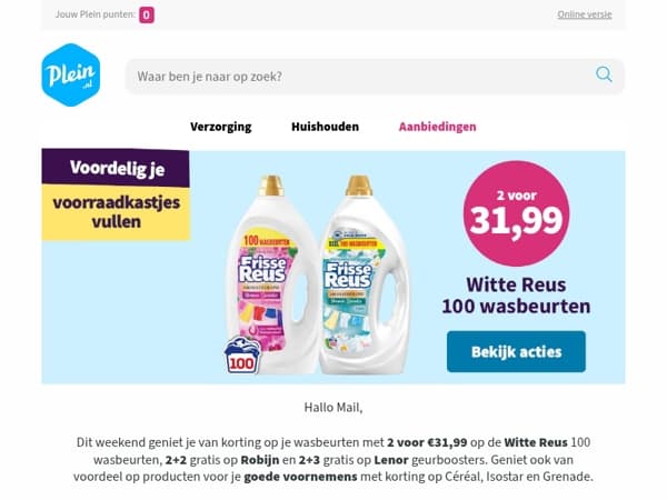 Deze week Robijn 2+2 gratis en 2+3 gratis op Lenor geurboosters